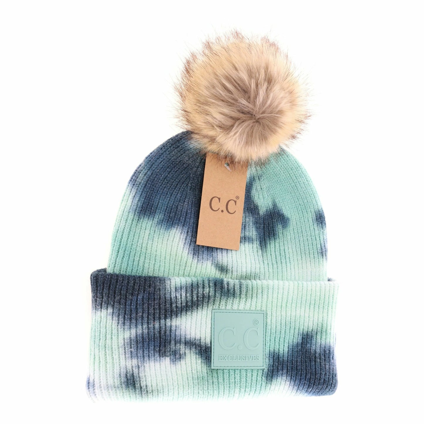 BF23-Tie Dye Pom C.C. Beanie