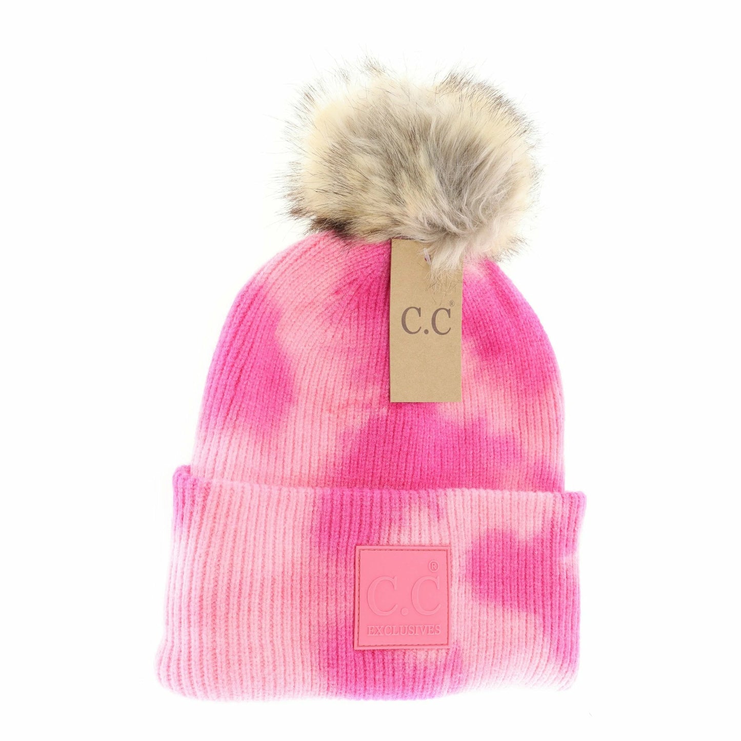 BF23-Tie Dye Pom C.C. Beanie