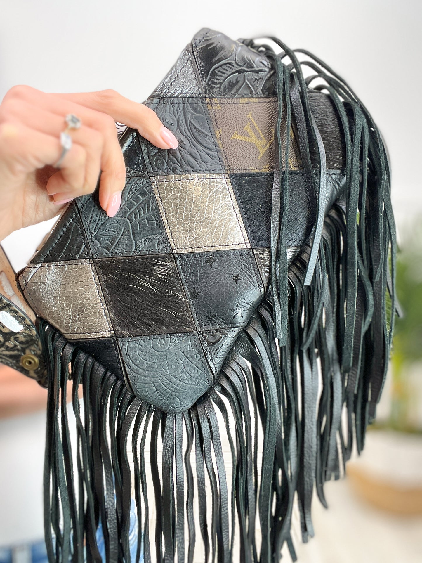 The Olive Wristlet Leather Bag