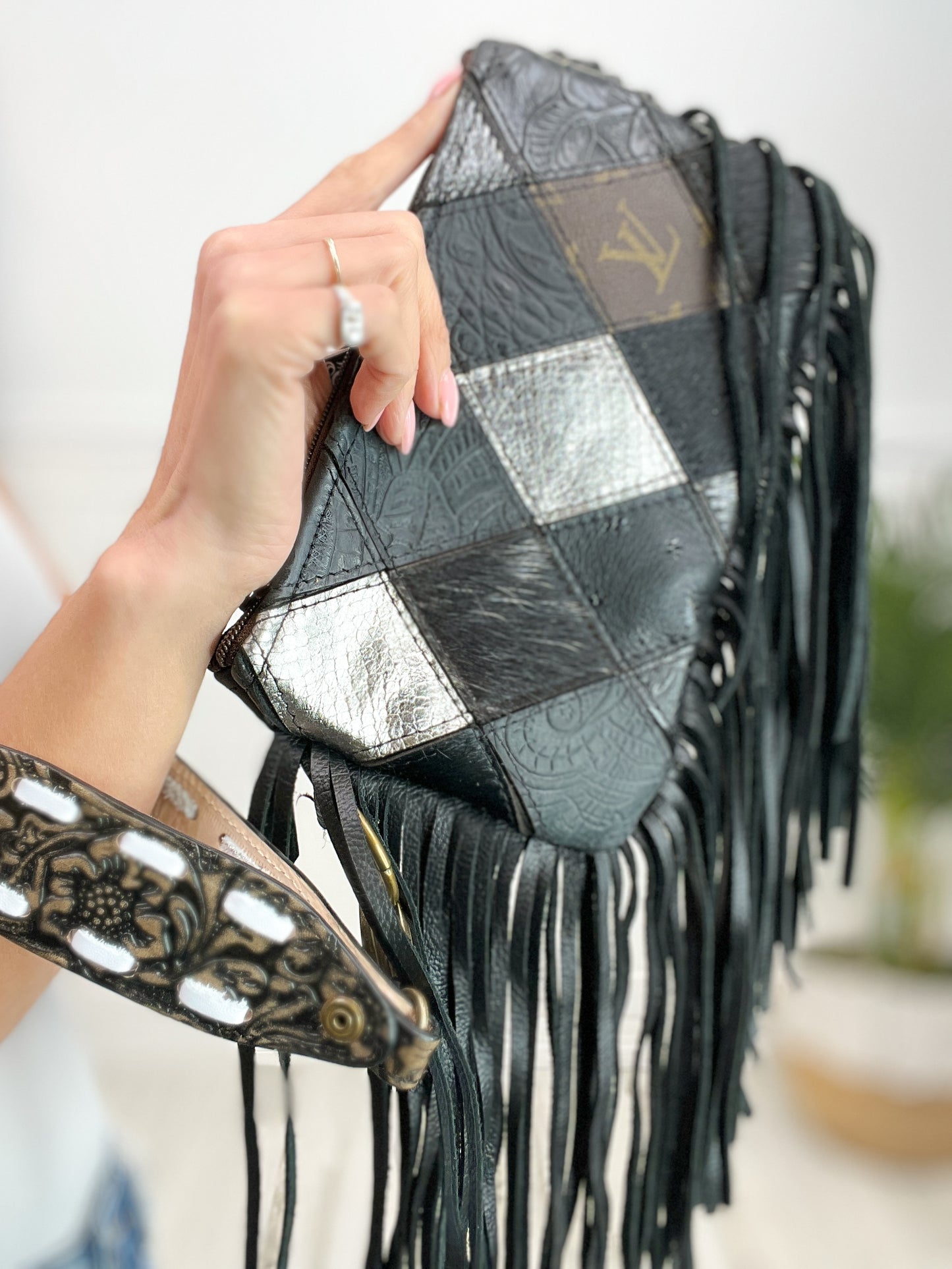 The Olive Wristlet Leather Bag