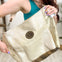 Cream/Gold Rosie Leather No Fringe Bag