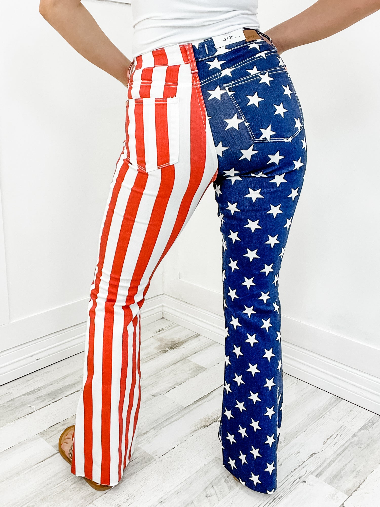 Judy Blue High Rise American Flag Flare Jeans
