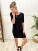 3/4 Length Sleeve Bamboo Straight Fit Knit Dress