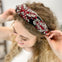 Velvet Headband Adorned with Rhinestones