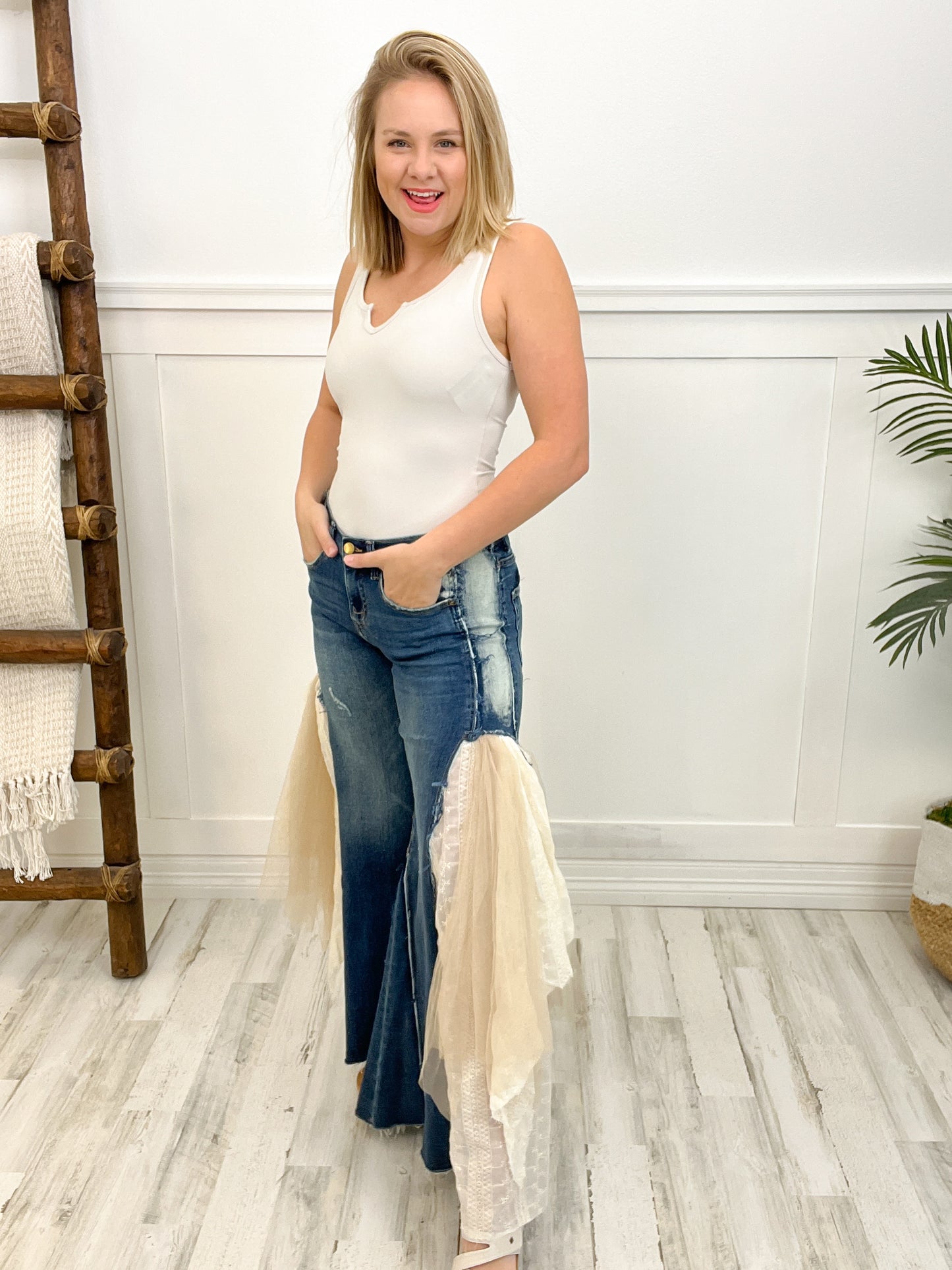 Making a Statement Lace Jeans