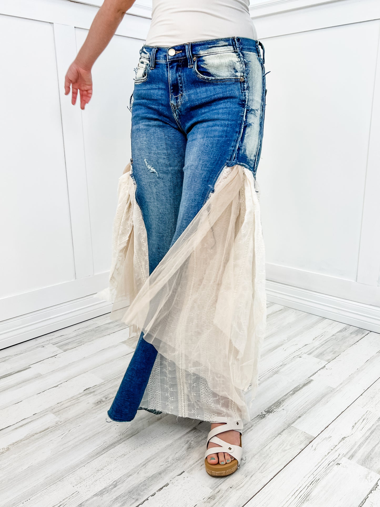 Making a Statement Lace Jeans