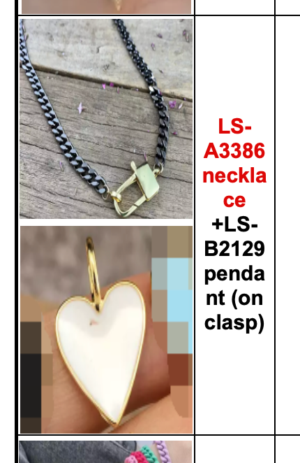 Gunmetal Cuban Chain with Enamel Heart Necklace