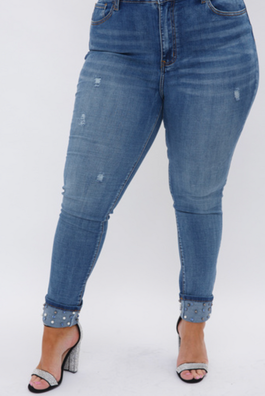 Vocal Denim Cuffed Jean