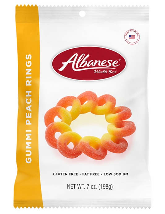 Gummi Peach Rings 7oz.