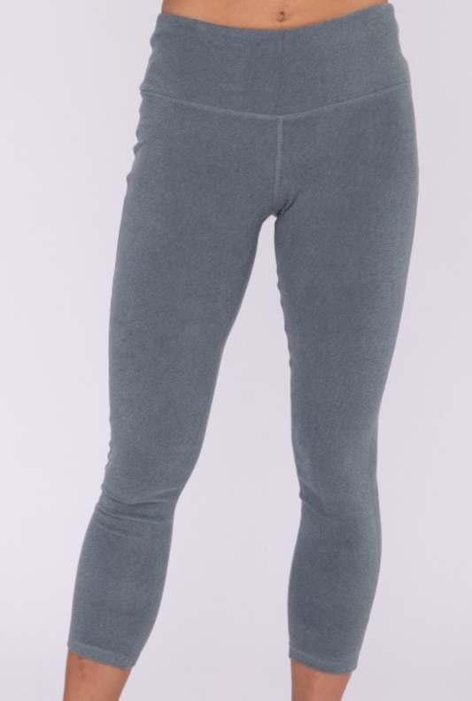 Micro-Ribbed Swoop Back High-Waisted Leggings