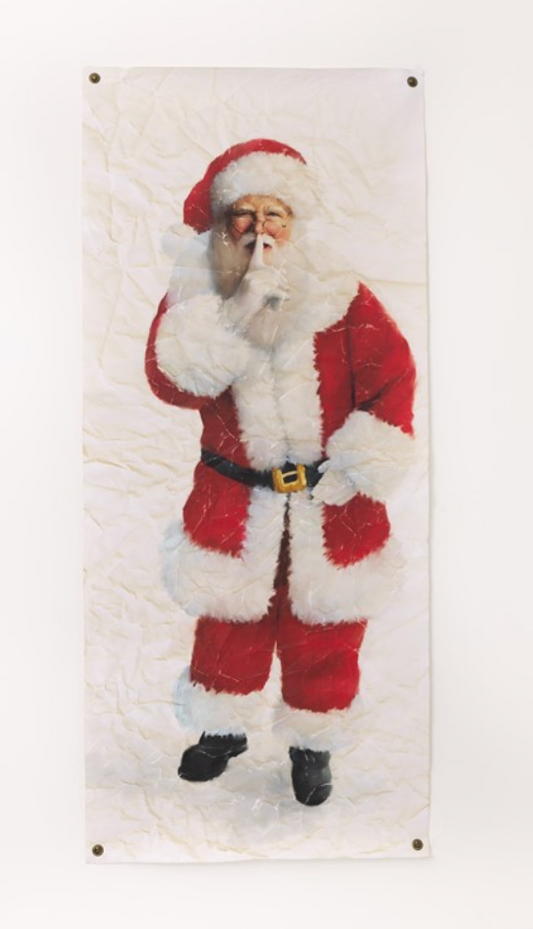 20x46" Paper Art, Shhhh Santa