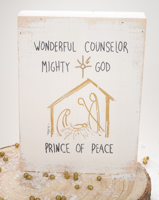 6x8" Prince of Peace Block Sign