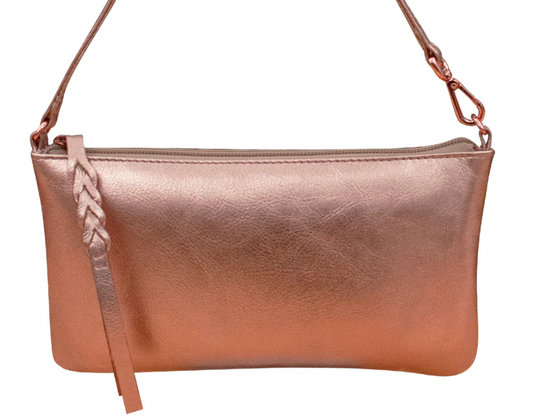 Convertible Baguette Wristlet All Leather