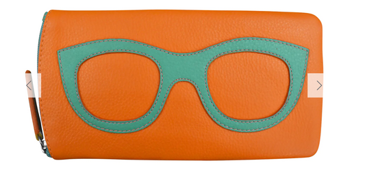 Eyeglass Case with Eyeglass Design ALL LEATHER