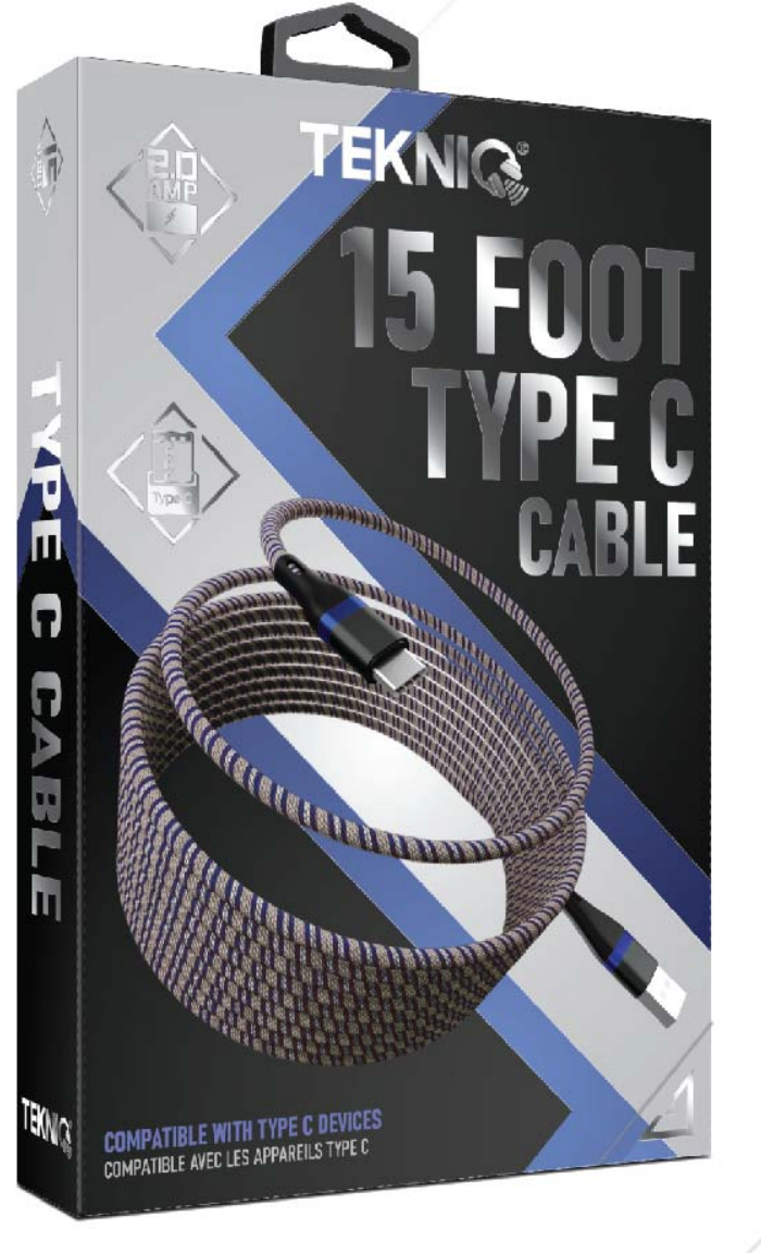 15FT THICK MESH TYPE C CABLE