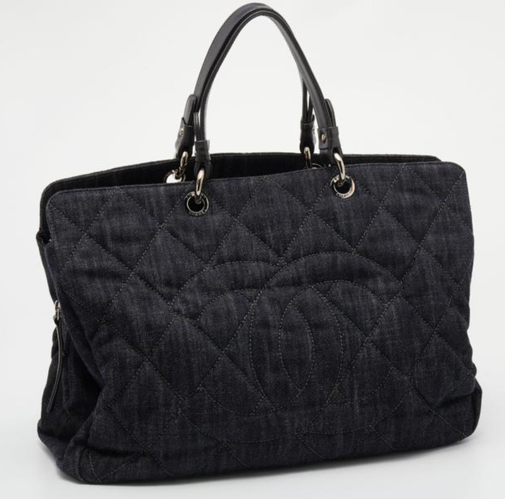 Chanel Timeless Quilted Denim CC Tote Bag