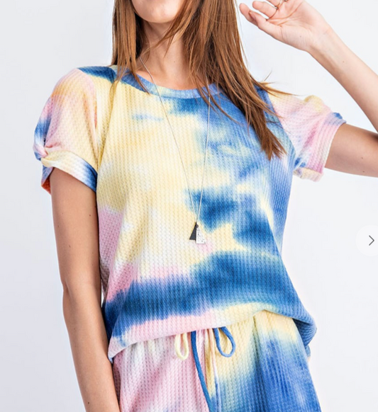 Tie Dye Printed Loungewear Top