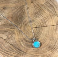 Sterling Silver Circle Pendant Necklace