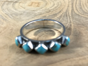 Sterling Silver and Turquoise 5 stone ring