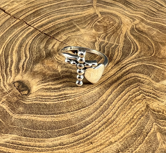 Sterling Silver Cross With Heart Ring