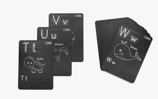 Chalkboard Alphabet Flash Card Coloring Card Set cards only