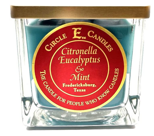 Circle E Candles - Citronella Eucalyptus & Mint Scent - Outdoor Use