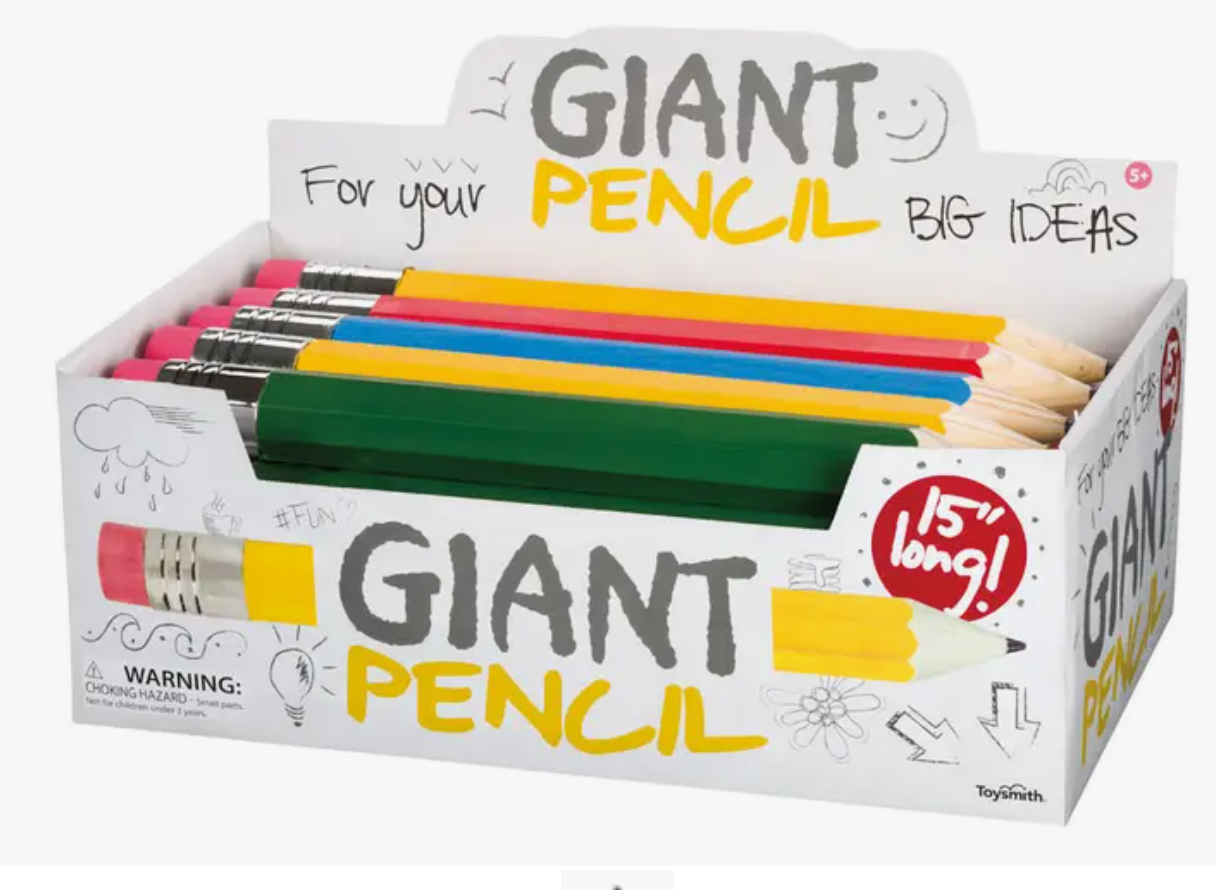 Giant Pencil, 15 Inch, Assorted Colors