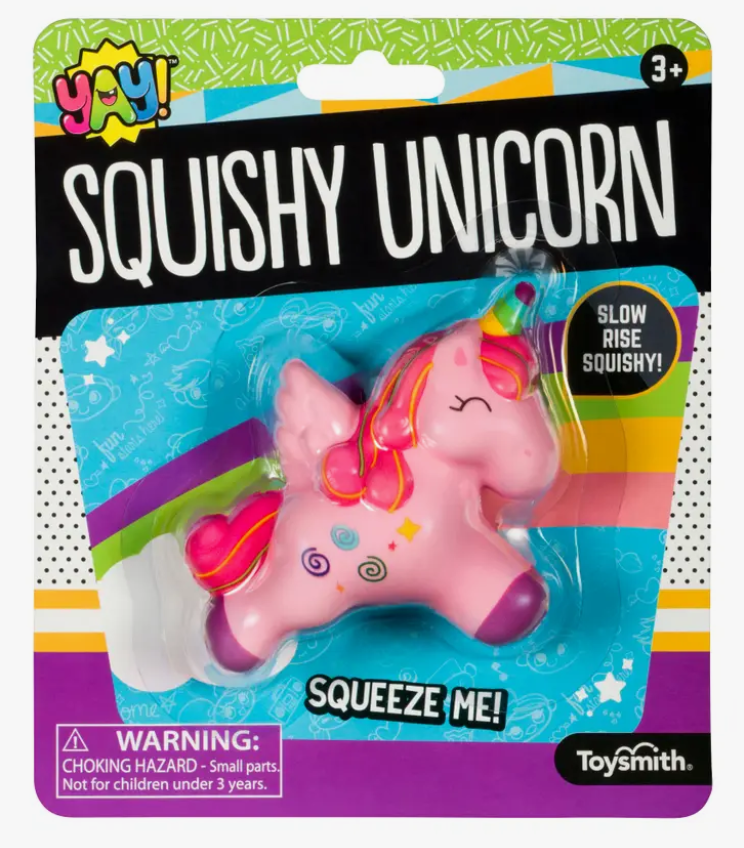 Yay! Toysmith Squishy Unicorn, Slow Rise Squishy, Fun Size