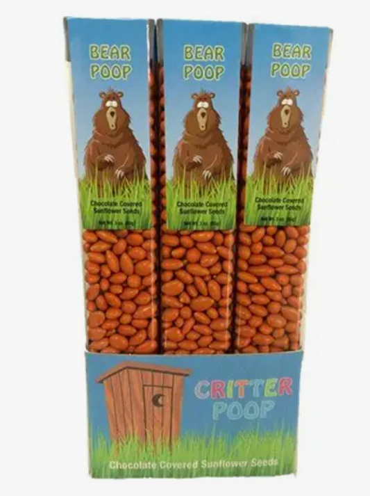 Poop, Chocolate Covered Sunny Seeds in 3 oz tubes