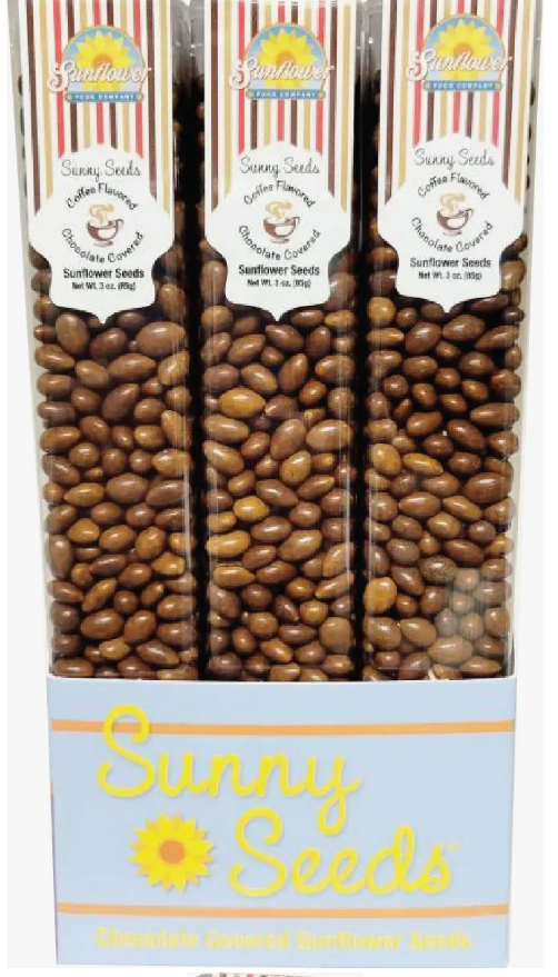 Coffee Flavored Chocolate Sunflower Seeds 3oz. tube