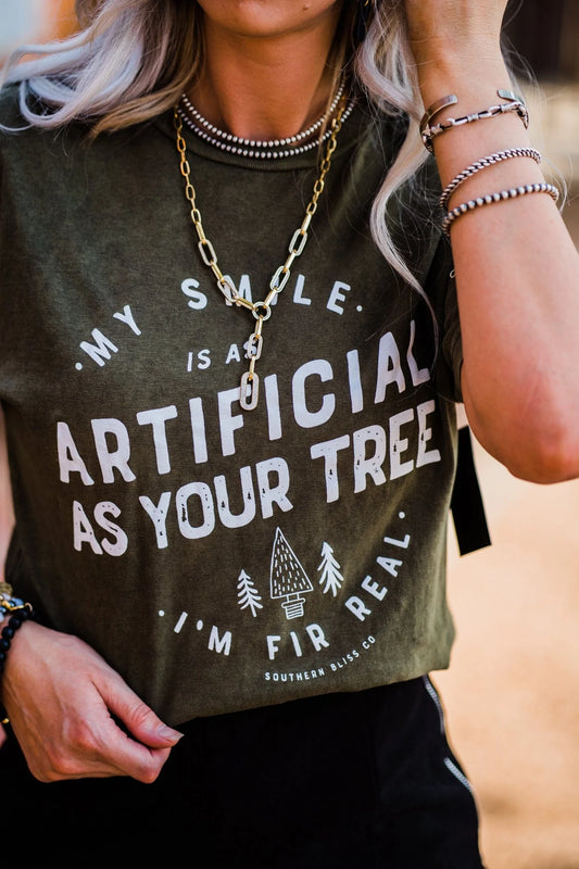 Artificial Tree Mineral Wash Graphic Tee