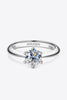 Wonderful Life 1 Carat Moissanite Platinum-Plated Ring