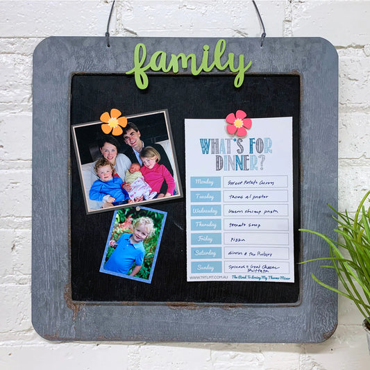 Chalkboard Memo Board Zinc