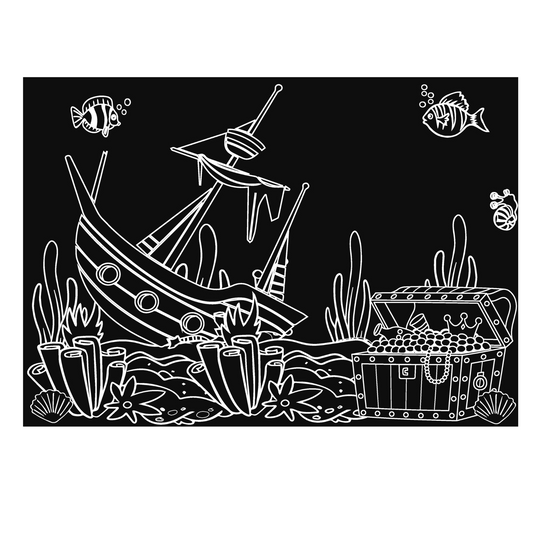 Chalkboard Placemat Aquarium