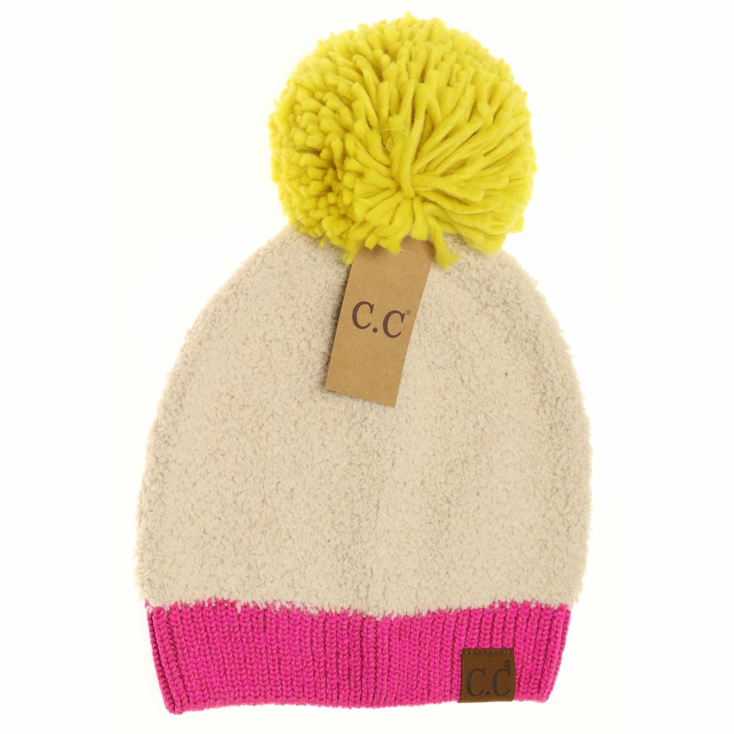 BF23 Color Block Sherpa C.C. Beanie