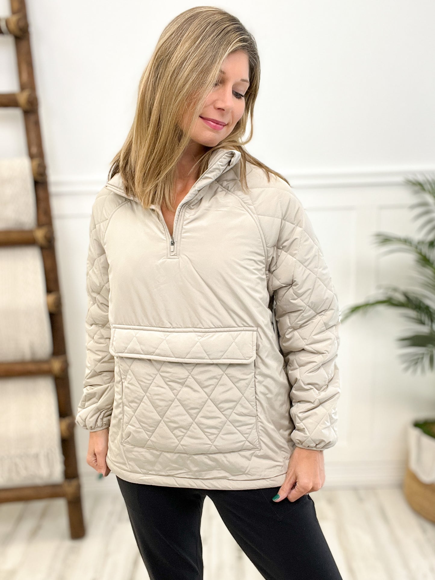 Padded Puffer Quilted Pullover Jacket