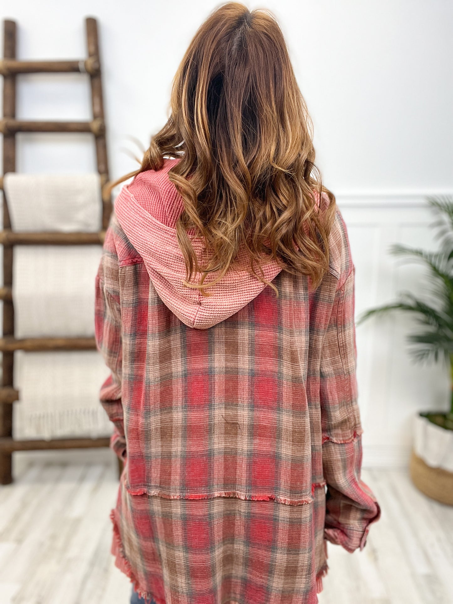 WASHED DOUBLE GAUZE PLAID SHIRT