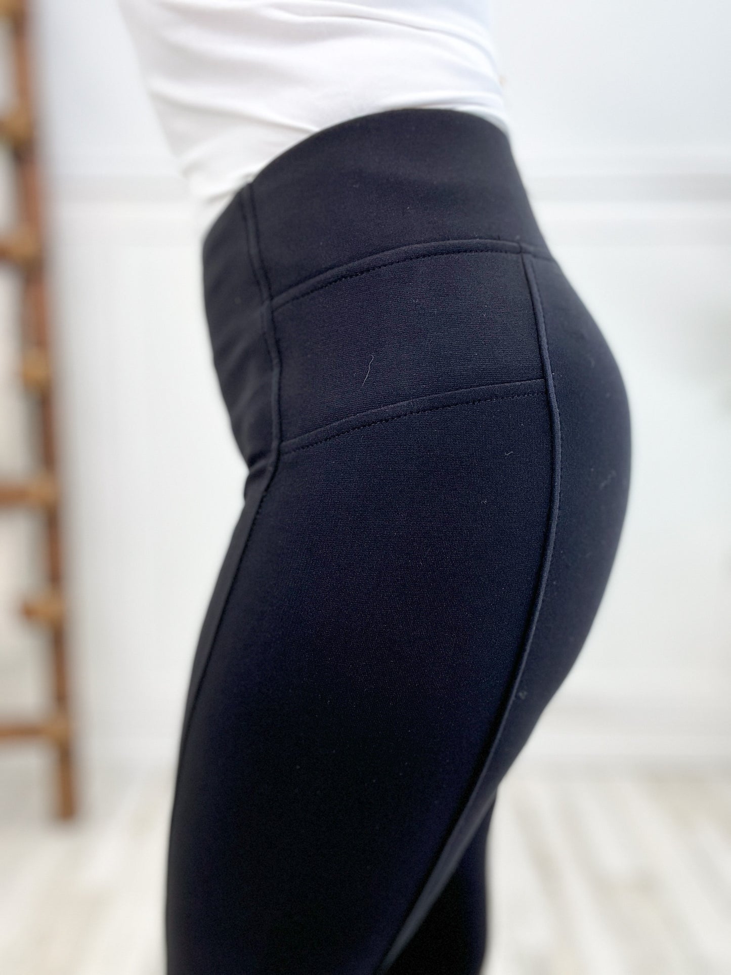 SOLID SKINNY LEGGINGS WITH WAIST BAND