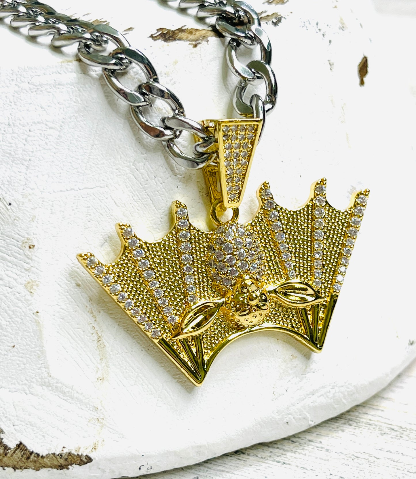 Cuban Chain Bat Necklace