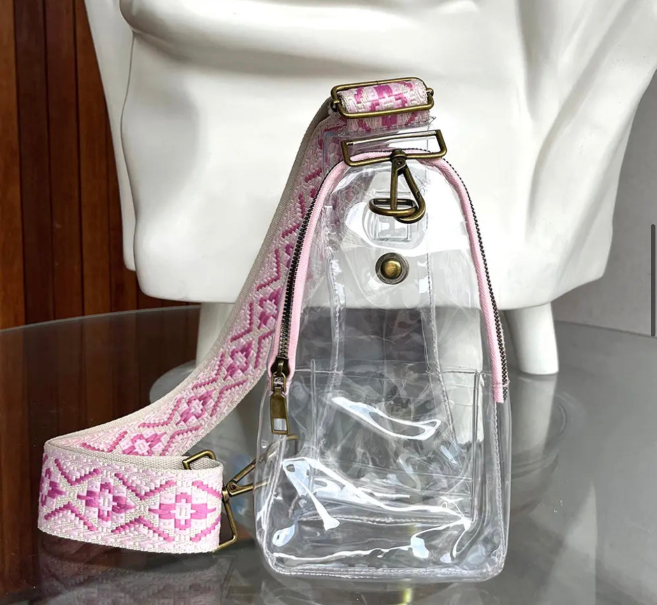 Clear Sling Bag with Adjustable Strap