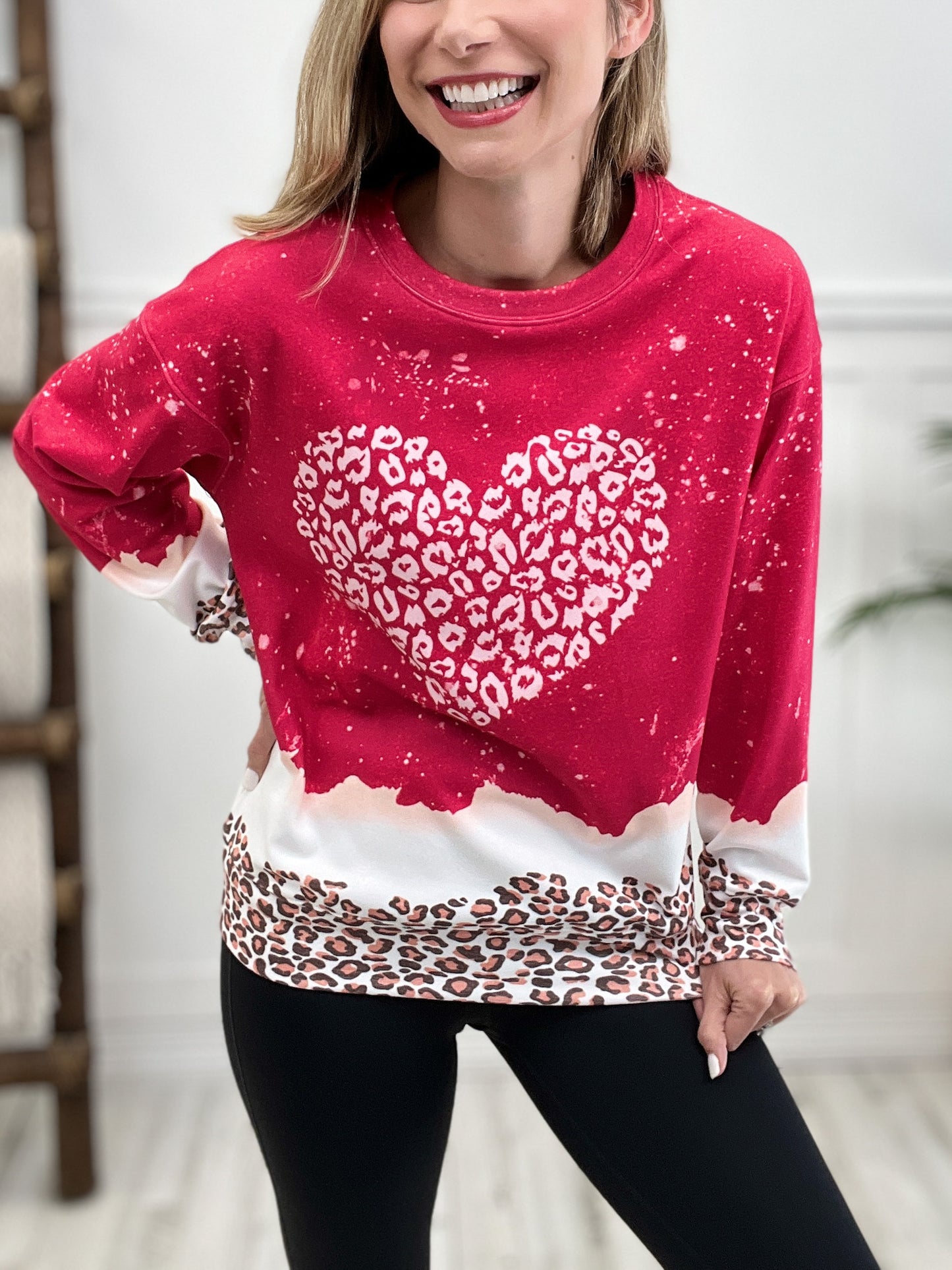 Leopard Heart Sweatshirt