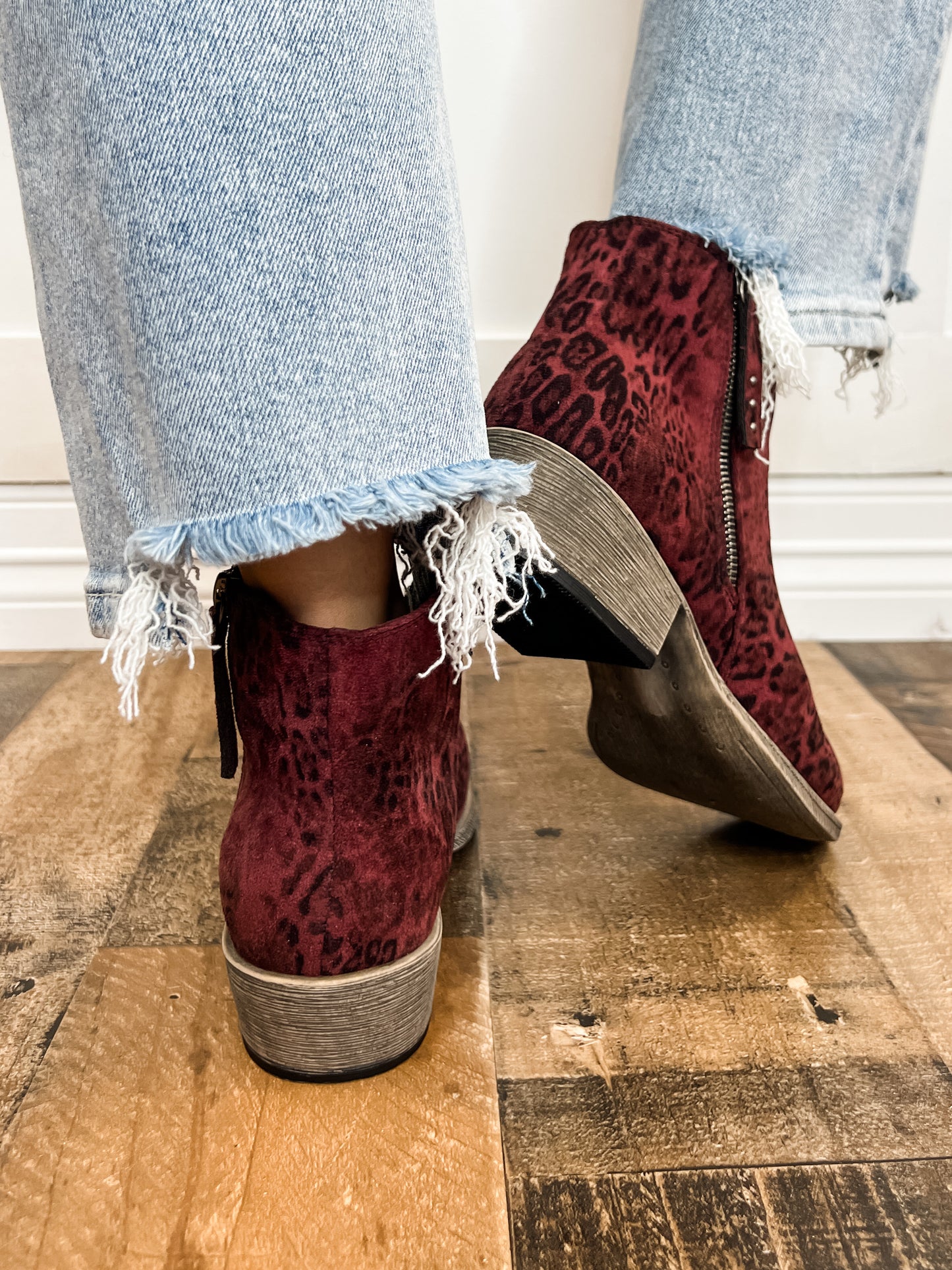 Very G Divine Booties in Grey and Wine