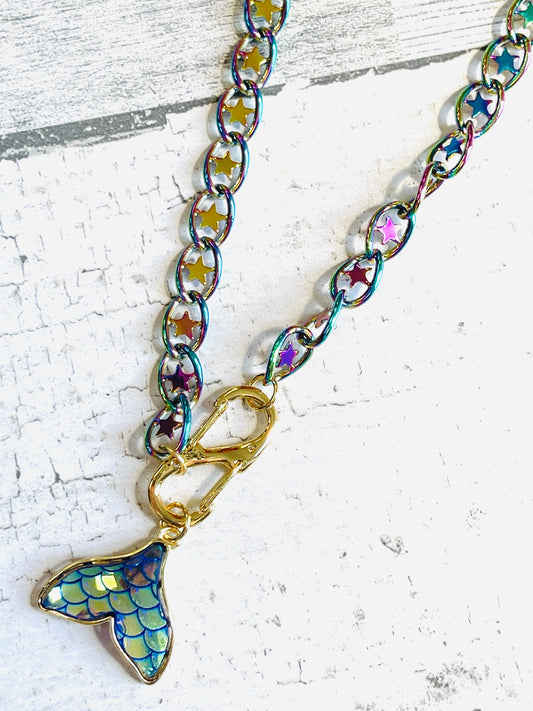 Aurora Chain with Mermaid Tail Necklace - Emma Lou's Boutique - Emma Lou's Boutique