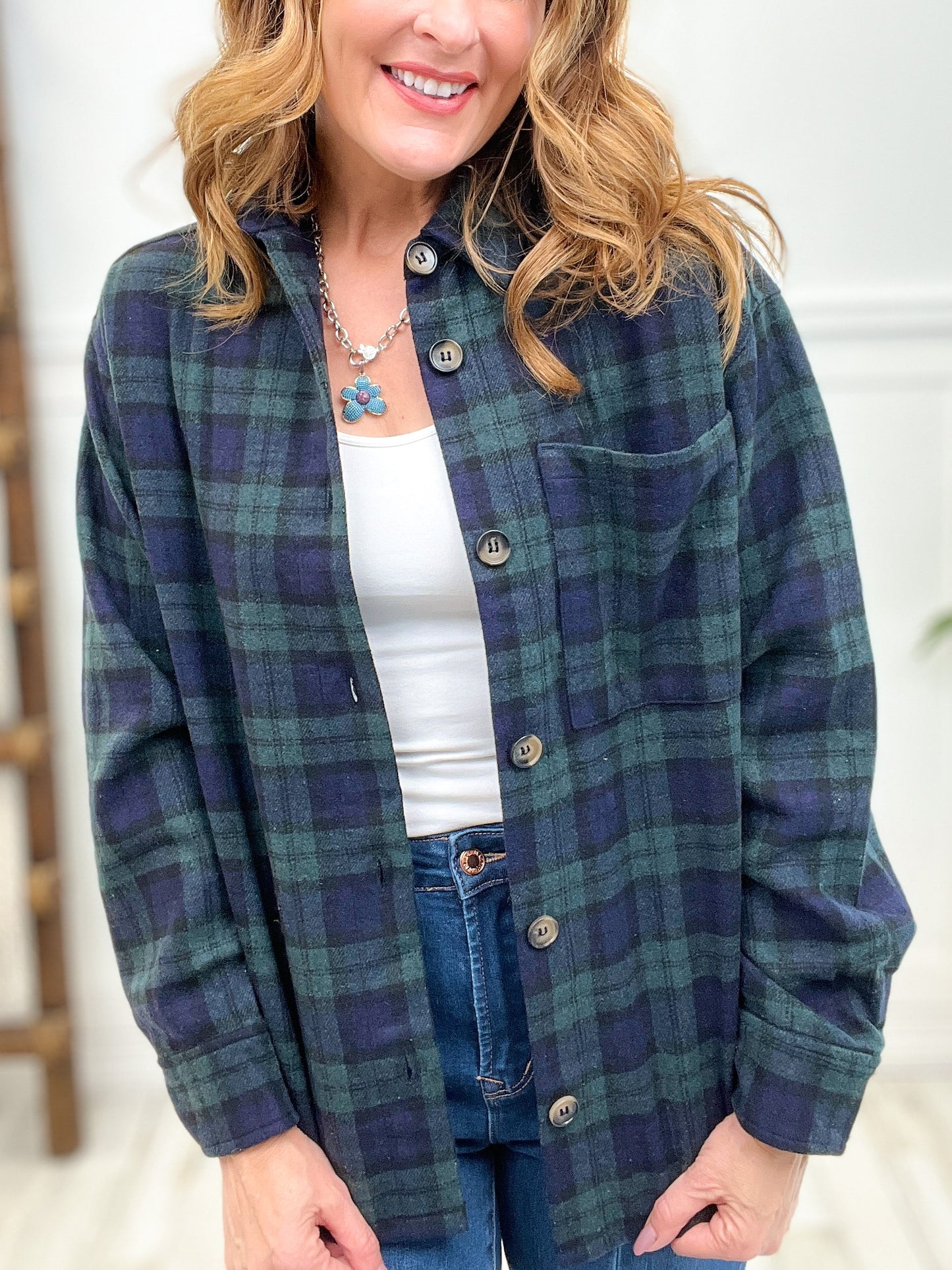 BLACK FRIDAY!!! Into the Woods Oversized Plaid Top