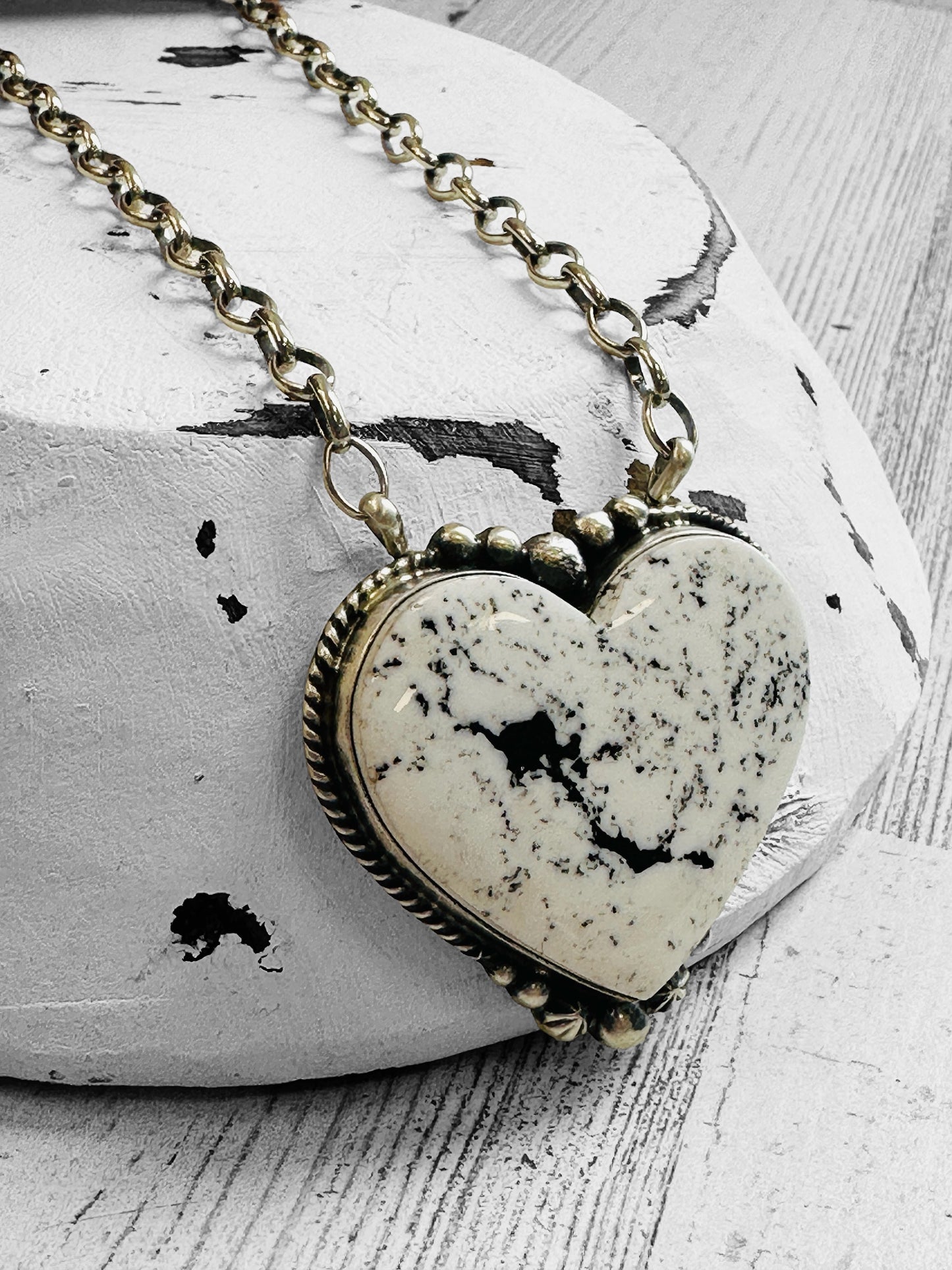 Elouise Kee Turquoise Heart Necklace