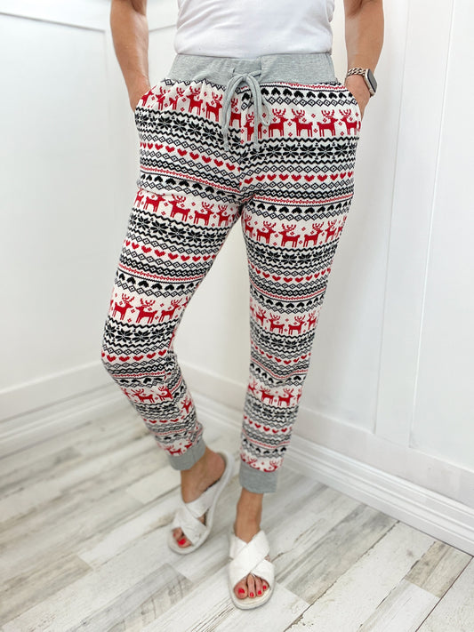 CHRISTMAS REINDEER JOGGER PANTS