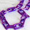 Metallic Purple Be Square Necklace