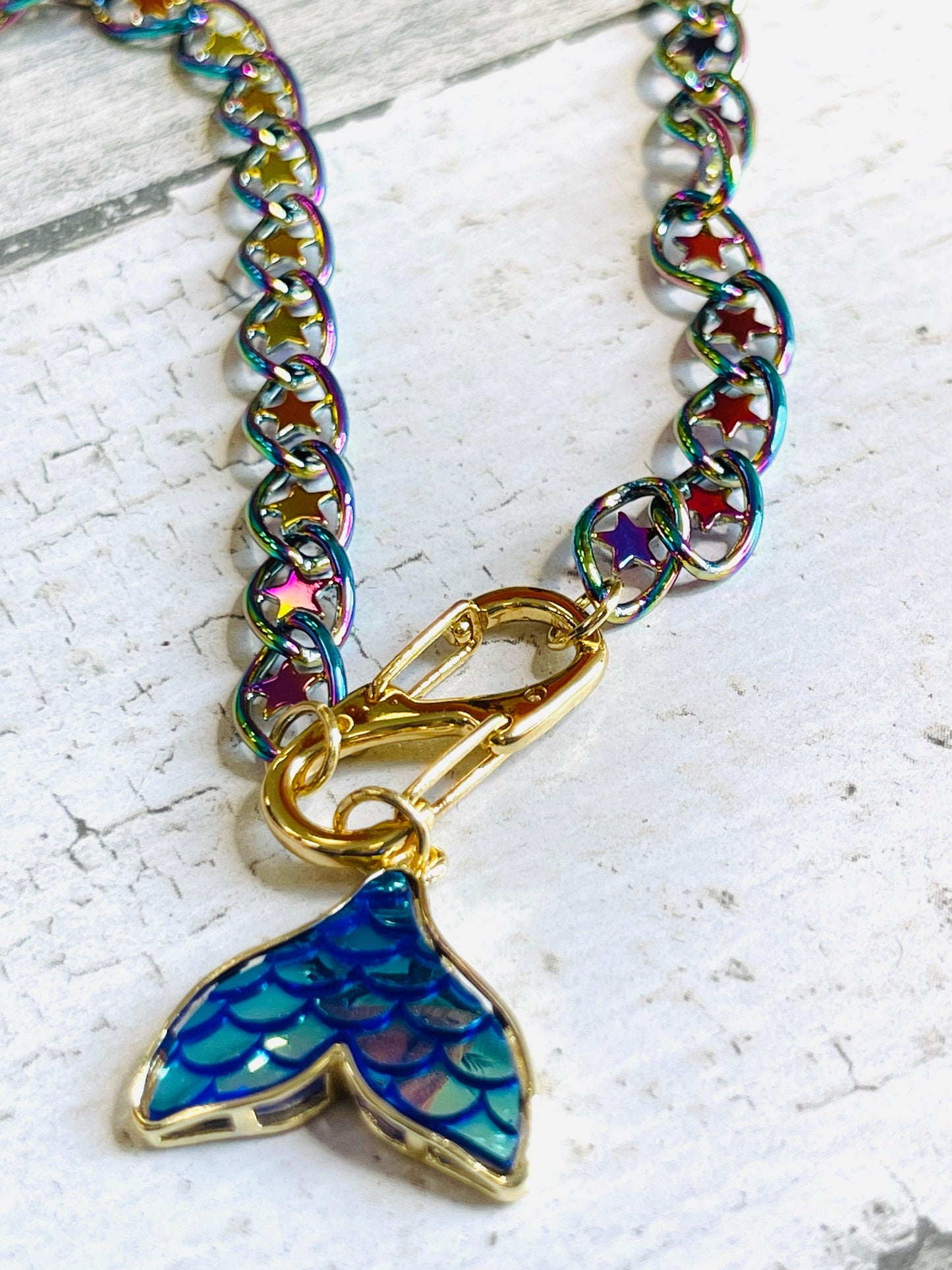 Aurora Chain with Mermaid Tail Necklace - Emma Lou's Boutique - Emma Lou's Boutique