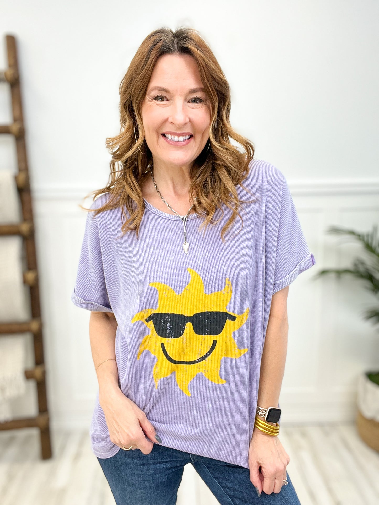 On The Sunny Side Thermal Graphic Tee