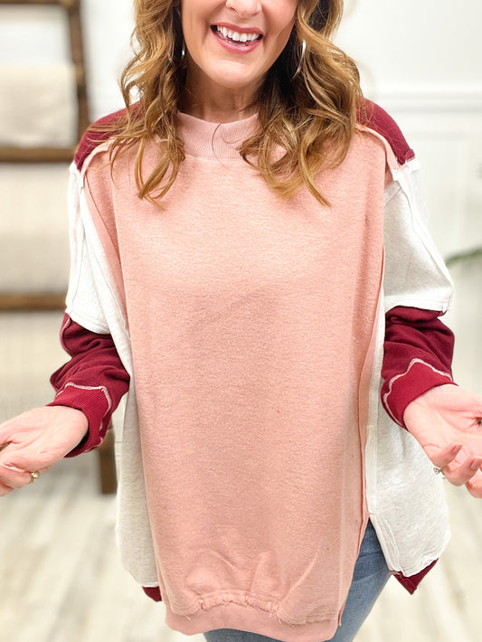 COLOR COMBO SWEATSHIRT